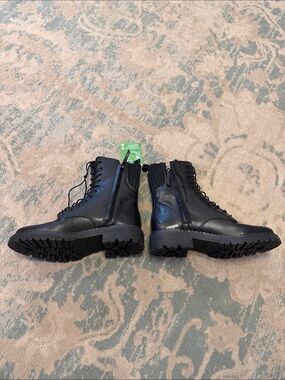 Sam Edelman Men's Black Lace-Up Military Style Boots
